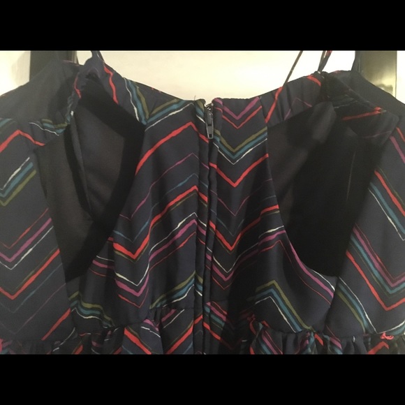 Navy blue Spaghetti strap dress with back cut-outs - Picture 3 of 3